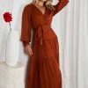 Ebby And I Sienna Dress - Rust