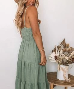 Style Box Sonya Dress - Khaki Casual Dresses