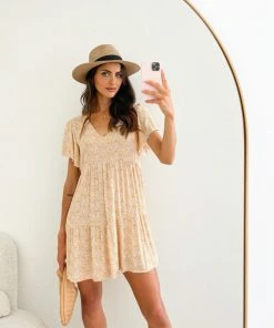 HQ Fashion Sparks Dress - Yellow Print DRESSES