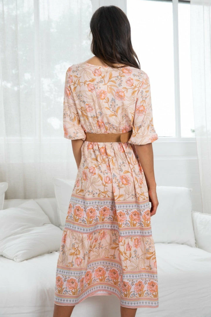 HQ Fashion Syden Dress - Peach Print 7 HQ Fashion Syden Dress - Peach Print