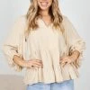 White Closet CLOTHING Abbey Top - Beige 2 White Closet CLOTHING Abbey Top - Beige