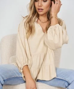 White Closet CLOTHING Abbey Top - Beige 10 White Closet CLOTHING Abbey Top - Beige