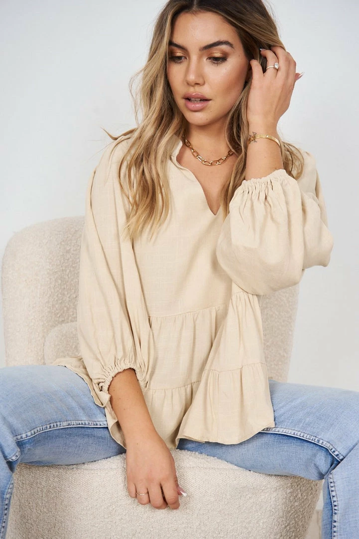 White Closet CLOTHING Abbey Top - Beige 6 White Closet CLOTHING Abbey Top - Beige