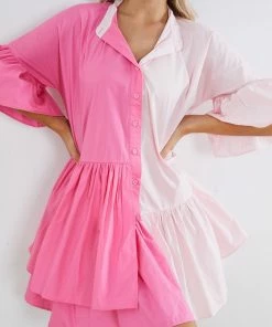 YH & Co (Chloe Yip) DRESSES Tabbie Dress - Hot Pink