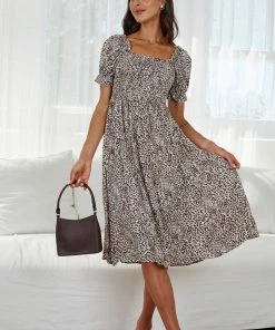 Miracle Fashion DRESSES Taga Dress - Leopard Print