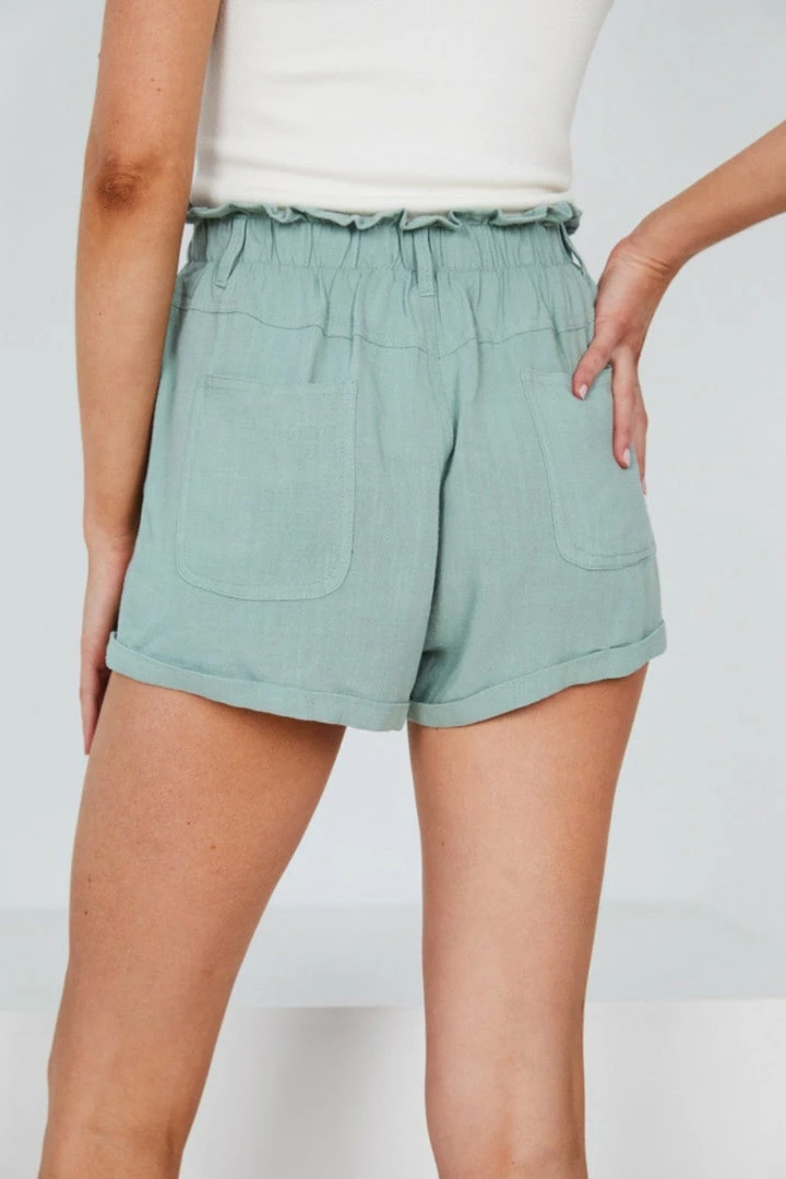 Style Box Tasha Shorts - Sage CLOTHING 5 Style Box Tasha Shorts - Sage CLOTHING
