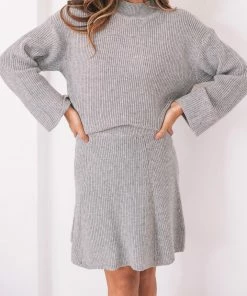 HQ Fashion Tatiana Skirt - Grey CLOTHING