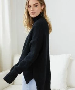 HQ Fashion Tay Jumper - Black CLOTHING