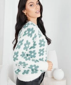 Miracle Fashion Tedynna Knit - Green Floral 11 Miracle Fashion Tedynna Knit - Green Floral