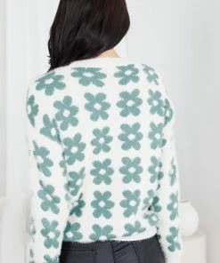 Miracle Fashion Tedynna Knit - Green Floral