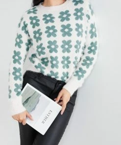 Miracle Fashion Tedynna Knit - Green Floral