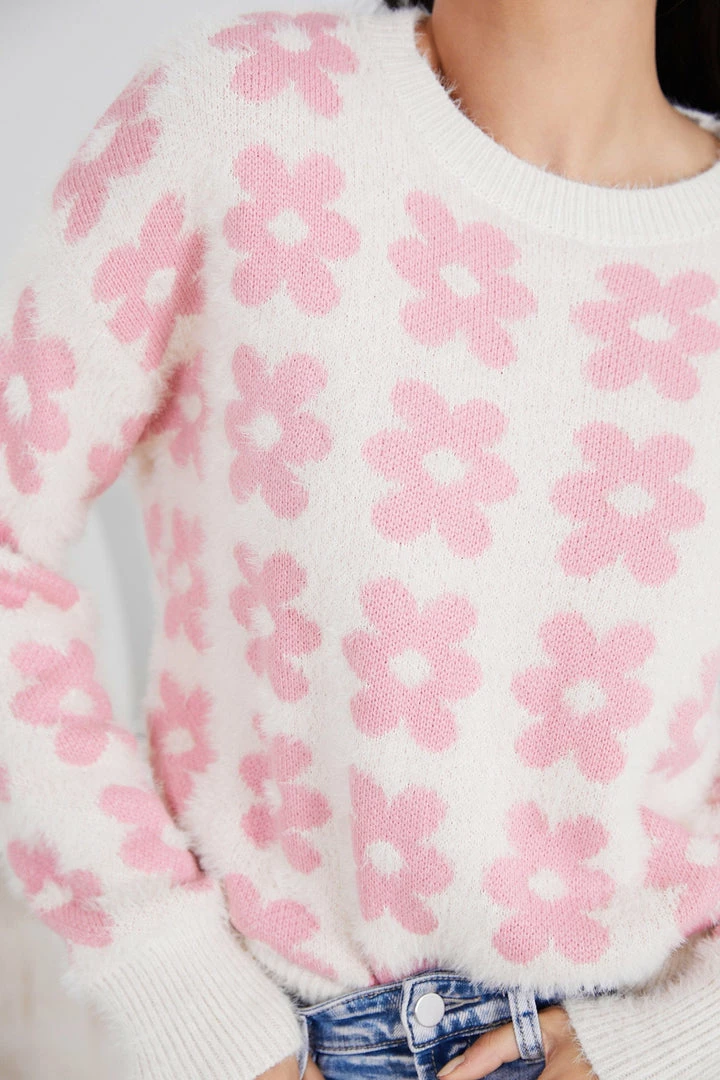 Miracle Fashion CLOTHING Tedynna Knit - Pink Floral 9 Miracle Fashion CLOTHING Tedynna Knit - Pink Floral