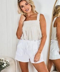 Ebby And I Tempo Top - Beige CLOTHING