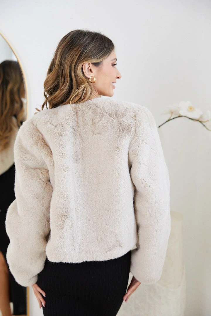 Pink Diamond CLOTHING Terah Jacket - Beige 4 Pink Diamond CLOTHING Terah Jacket - Beige