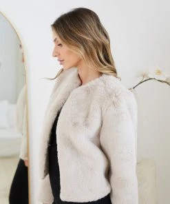 Pink Diamond CLOTHING Terah Jacket - Beige 11 Pink Diamond CLOTHING Terah Jacket - Beige