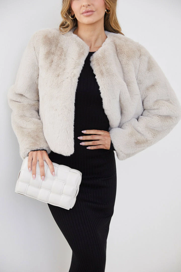 Pink Diamond CLOTHING Terah Jacket - Beige 3 Pink Diamond CLOTHING Terah Jacket - Beige