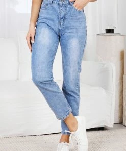 White Closet Terencitta Jeans - Mid Wash