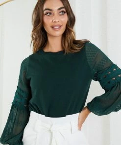 Style Box Tia Top - Forest Green
