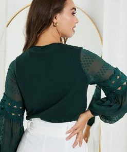 Style Box Tia Top - Forest Green