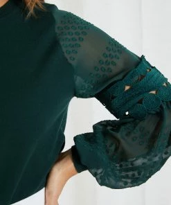 Style Box Tia Top - Forest Green