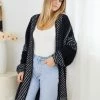 Pink Diamond Tima Cardigan - Black Print CLOTHING