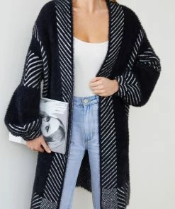 Pink Diamond Tima Cardigan - Black Print CLOTHING