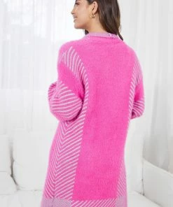 Pink Diamond Tima Cardigan - Pink Print CLOTHING