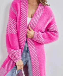 Pink Diamond Tima Cardigan - Pink Print CLOTHING
