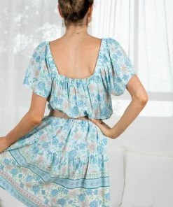 Miracle Fashion Tinsley Dress - Blue Print