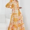 Wild Ginger Tirzanna Dress - Yellow Print DRESSES