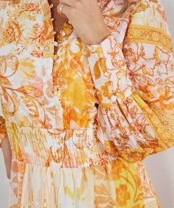 Wild Ginger Tirzanna Dress - Yellow Print DRESSES
