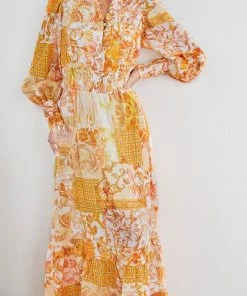 Wild Ginger Tirzanna Dress - Yellow Print DRESSES