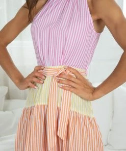 Qtrend Fashion PTY LTD Tobi Dress - Multi Stripe 11 Qtrend Fashion PTY LTD Tobi Dress - Multi Stripe