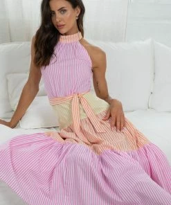 Qtrend Fashion PTY LTD Tobi Dress - Multi Stripe 12 Qtrend Fashion PTY LTD Tobi Dress - Multi Stripe