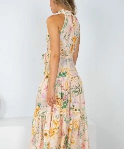 Qtrend Fashion PTY LTD Tobi Dress - Peach Floral DRESSES