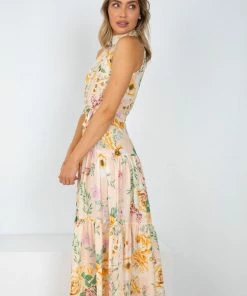 Qtrend Fashion PTY LTD Tobi Dress - Peach Floral DRESSES