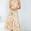 Qtrend Fashion PTY LTD Tobi Dress - Peach Floral 2 Qtrend Fashion PTY LTD Tobi Dress - Peach Floral