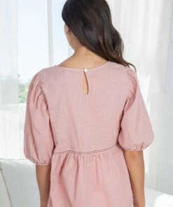 Ebby And I Tonya Top - Dusty Pink CLOTHING