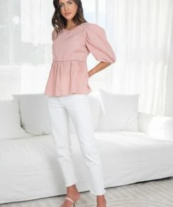 Ebby And I Tonya Top - Dusty Pink CLOTHING