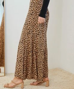 Miracle Fashion Tova Pants - Mocha Print