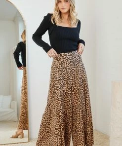 Miracle Fashion Tova Pants - Mocha Print