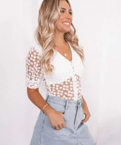 Oscar St Tracie Top - White CLOTHING