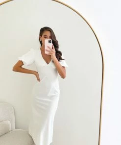 Into Fashion DRESSES Vanna Dress - White