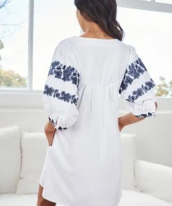 Pink Diamond DRESSES Viviana Dress - White Print