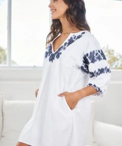 Pink Diamond DRESSES Viviana Dress - White Print