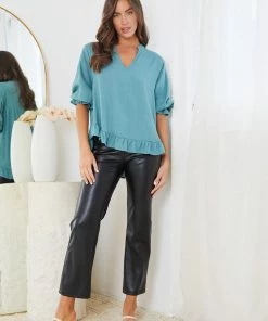 Miracle Fashion Viviette Blouse - Green