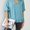 Miracle Fashion Viviette Blouse - Green