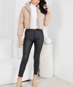 Style Box Vylet Puffer Jacket - Camel CLOTHING