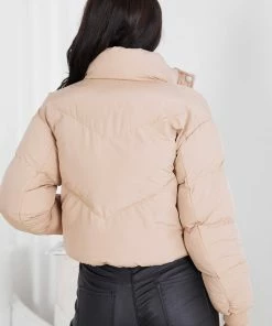 Style Box Vylet Puffer Jacket - Camel CLOTHING