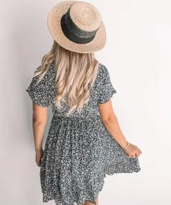 Dream House Effronte Dress - Navy Print DRESSES